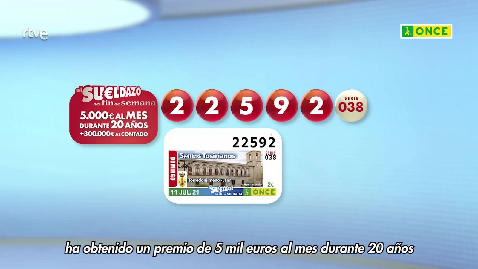 Sorteo ONCE - 11/07/21 - ver ahora