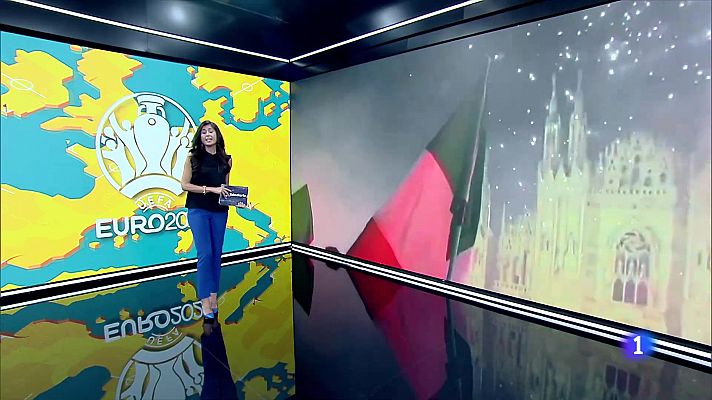 Telediario 1 - Noche épica y de fiesta en Italia frente a disturbios y racismo en Inglaterra