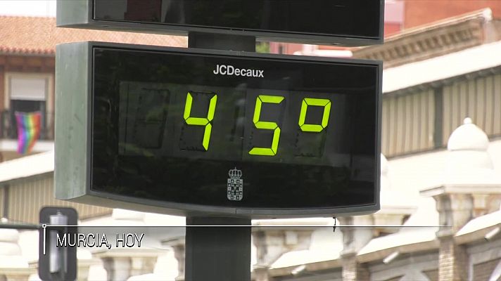 Temperaturas significativamente altas en el extremo sudeste peninsular, Málaga, Baleares y Canarias, con temperaturas que localmente pueden llegar a 43-44 grados en Valencia, Alicante y Murcia