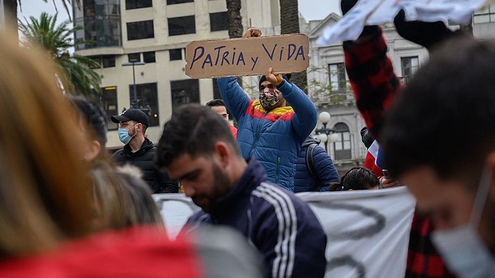 Telediario 1 - "Patria y vida", el himno de las protestas en Cuba que da la vuelta al lema de la revolución