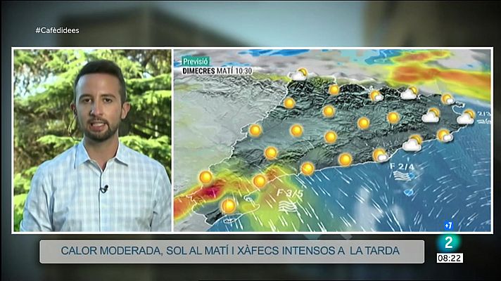 Calor a ratlla i xàfecs amb tempestes a partir de la tarda