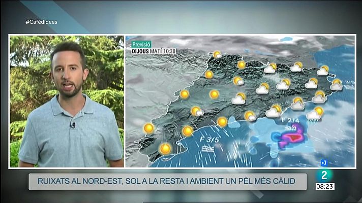 El temps - Sol, alguns ruixats al nord-est i ambient un pèl més càlid