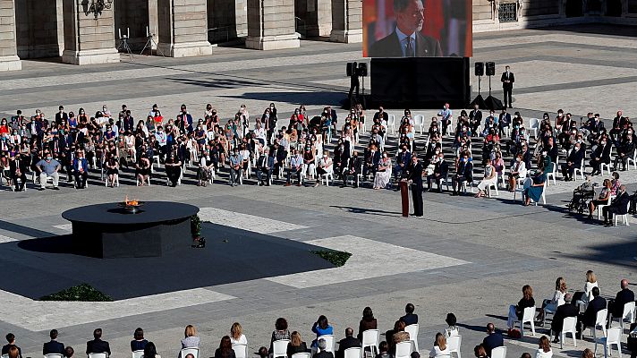 La canción 'Hallelujah', de Leonard Cohen, suena en el homenaje de Estado a las víctimas del coronavirus