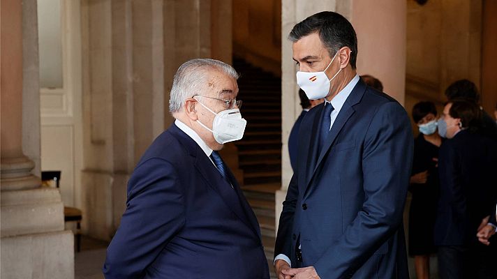 Telediario 1 - Sánchez y González Rivas coinciden en el homenaje a las víctimas un día después del fallo del Constitucional