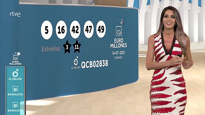Loterías - Sorteo de la Bonoloto y Euromillones del 16/07/2021