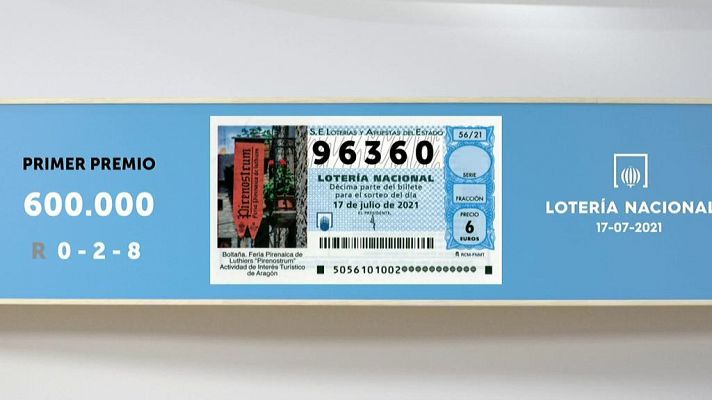 SELAE - Sorteo de la Lotería Nacional del 17/07/2021