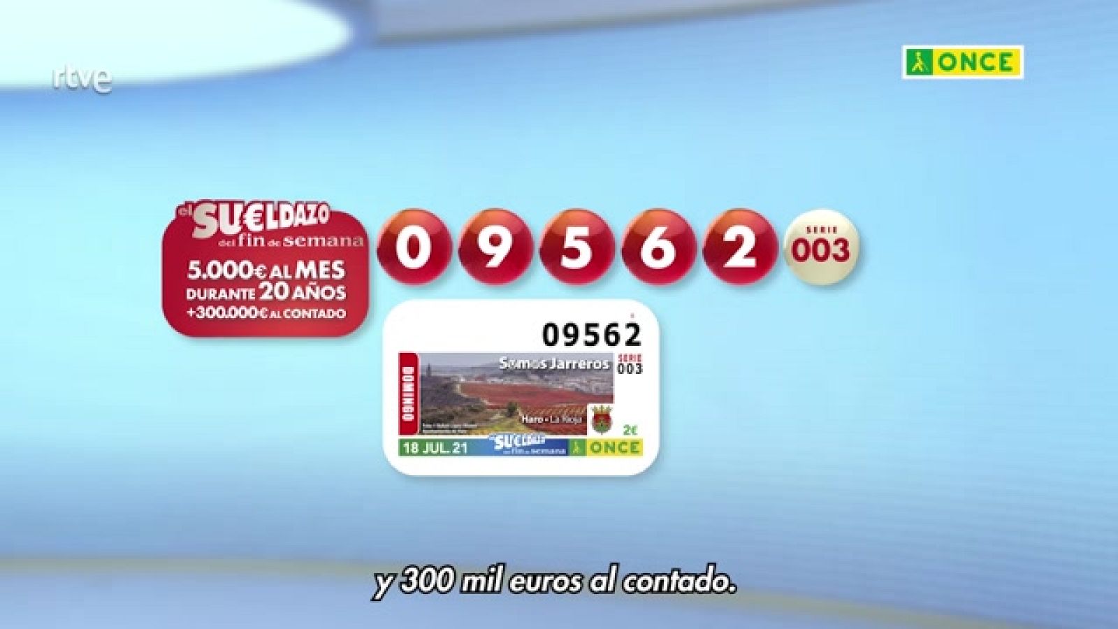 Sorteo ONCE - 18/07/21 - ver ahora