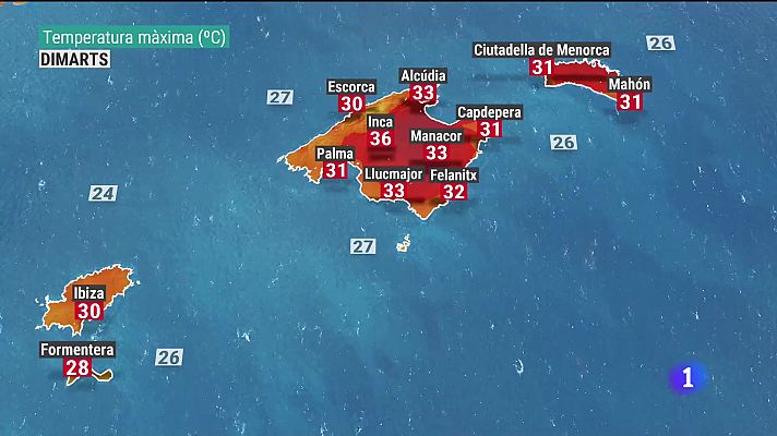 El temps a les Illes Balears - 19/07/21