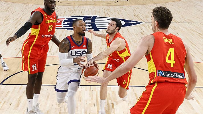 Telediario 1 - La última prueba antes de los Juegos: EE.UU. 83-76 España