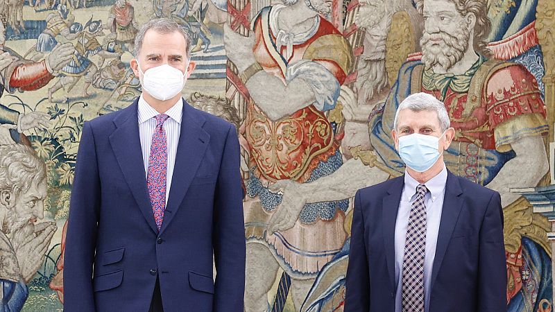 El Rey Felipe VI recibe a José Manuel Pérez Tornero en el Palacio de la Zarzuela