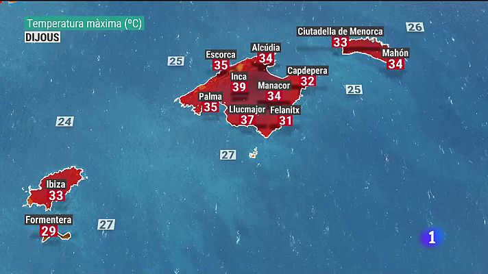 El temps a les Illes Balears - 21/07/21