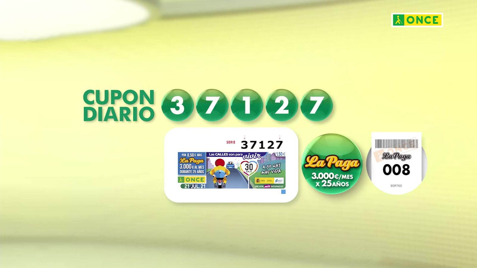 Sorteo ONCE - 21/07/21 - ver ahora
