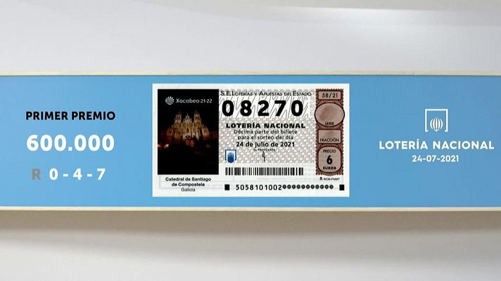 SELAE - Sorteo de la Lotería Nacional del 24/07/2021