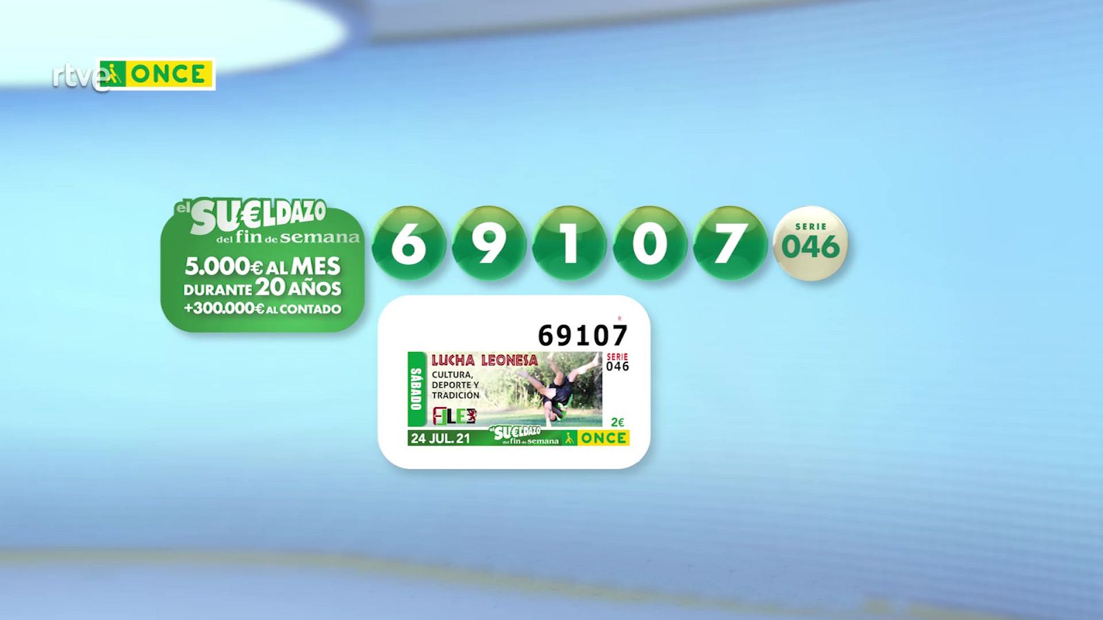 Sorteo ONCE - 24/07/21 - ver ahora