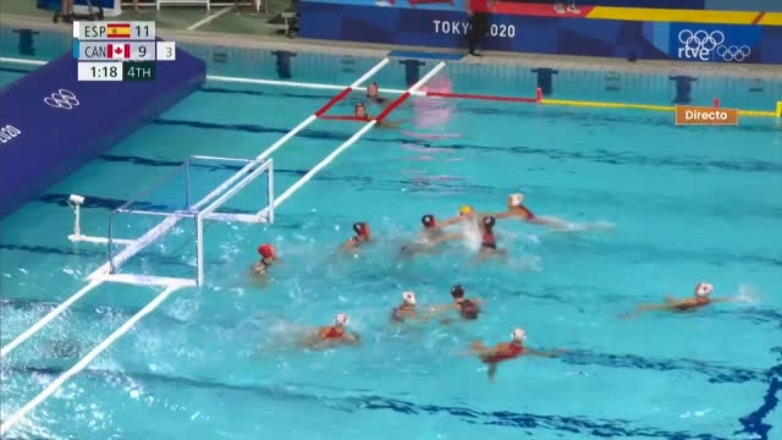 España vence a Canadá en waterpolo