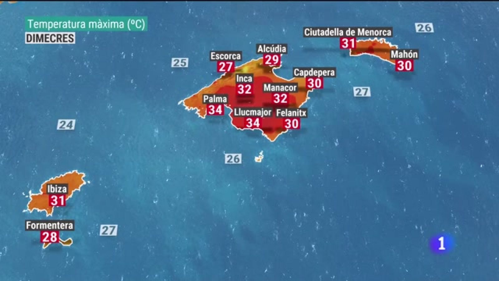El temps a les Illes Balears - 27/07/21
