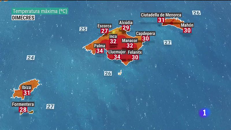 El temps a les Illes Balears - 27/07/21