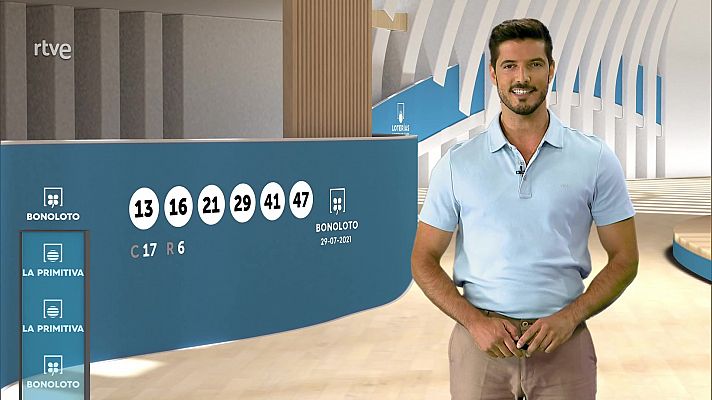Loterías - Sorteo de la Lotería Nacional, Bonoloto, Primitiva y Jóker del 29/07/2021