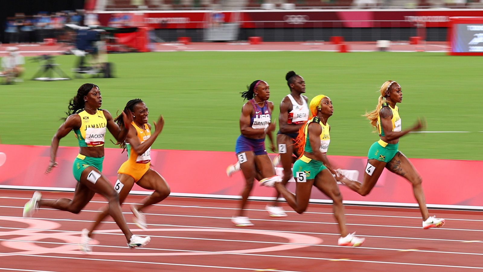 Atletismo Final Femenina 100 Metros Lisos Tokio 2020 5329