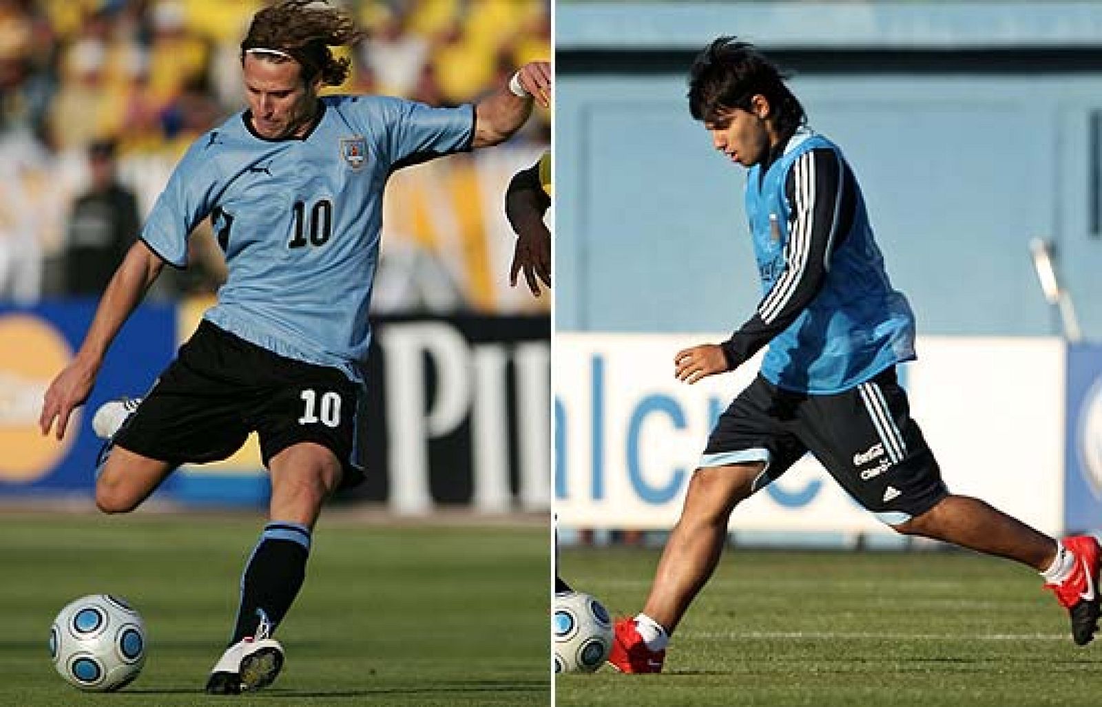 Agüero, a batirse frente a Forlán | Ver