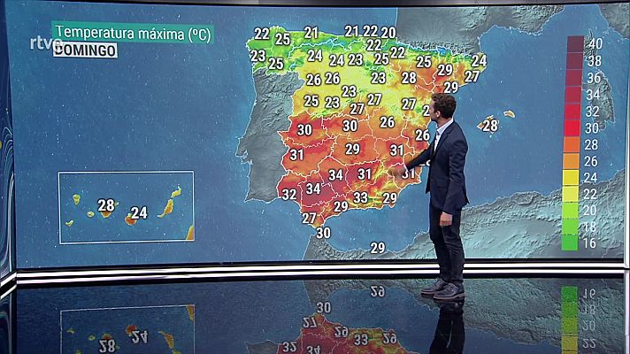 Temperaturas significativamente altas en la Costa del Sol. Viento con rachas muy fuertes en Canarias y litoral de Almería