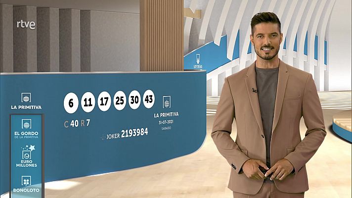 Loterías - Sorteo de la Bonoloto y Primitiva del 31/07/2021