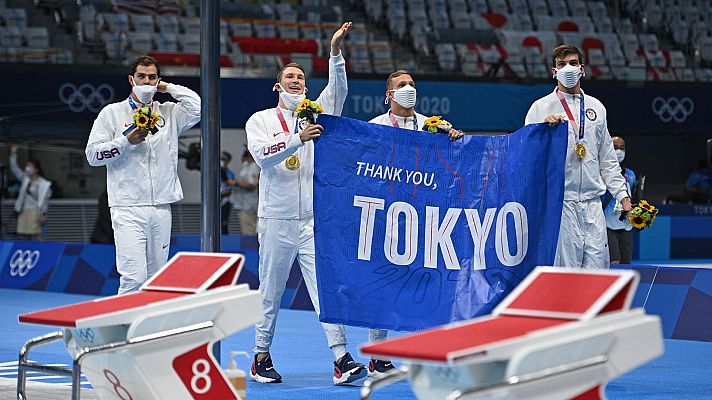 Estados Unidos mantiene su hegemonía en 4x100 estilos mascul