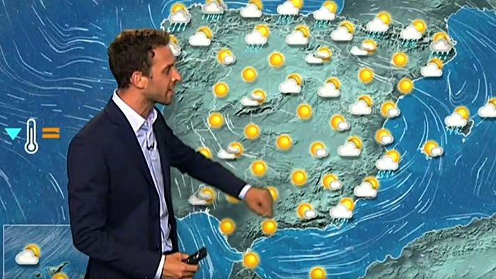 El tiempo - Lluvias débiles en el norte y tormentas en el este