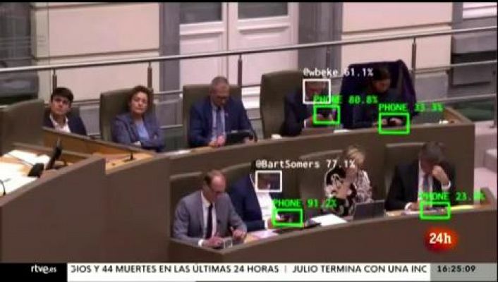 Vigilancia en el parlamento flamenco