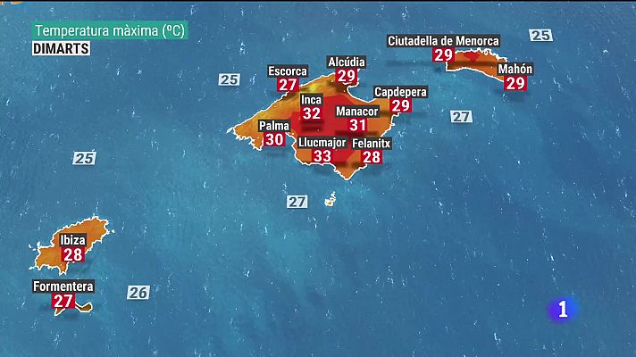 El temps a les Illes Balears - 02/08/21