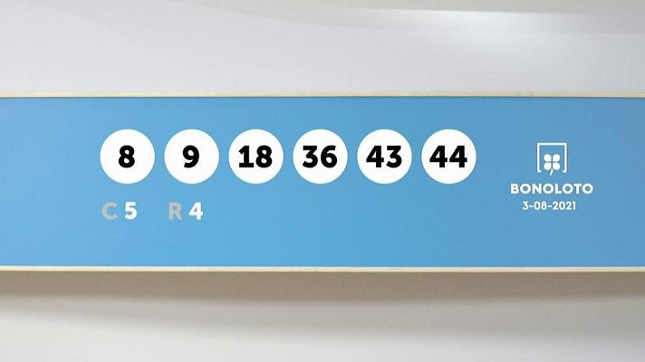 SELAE - Sorteo de la Lotería Bonoloto y Euromillones del 03/08/2021