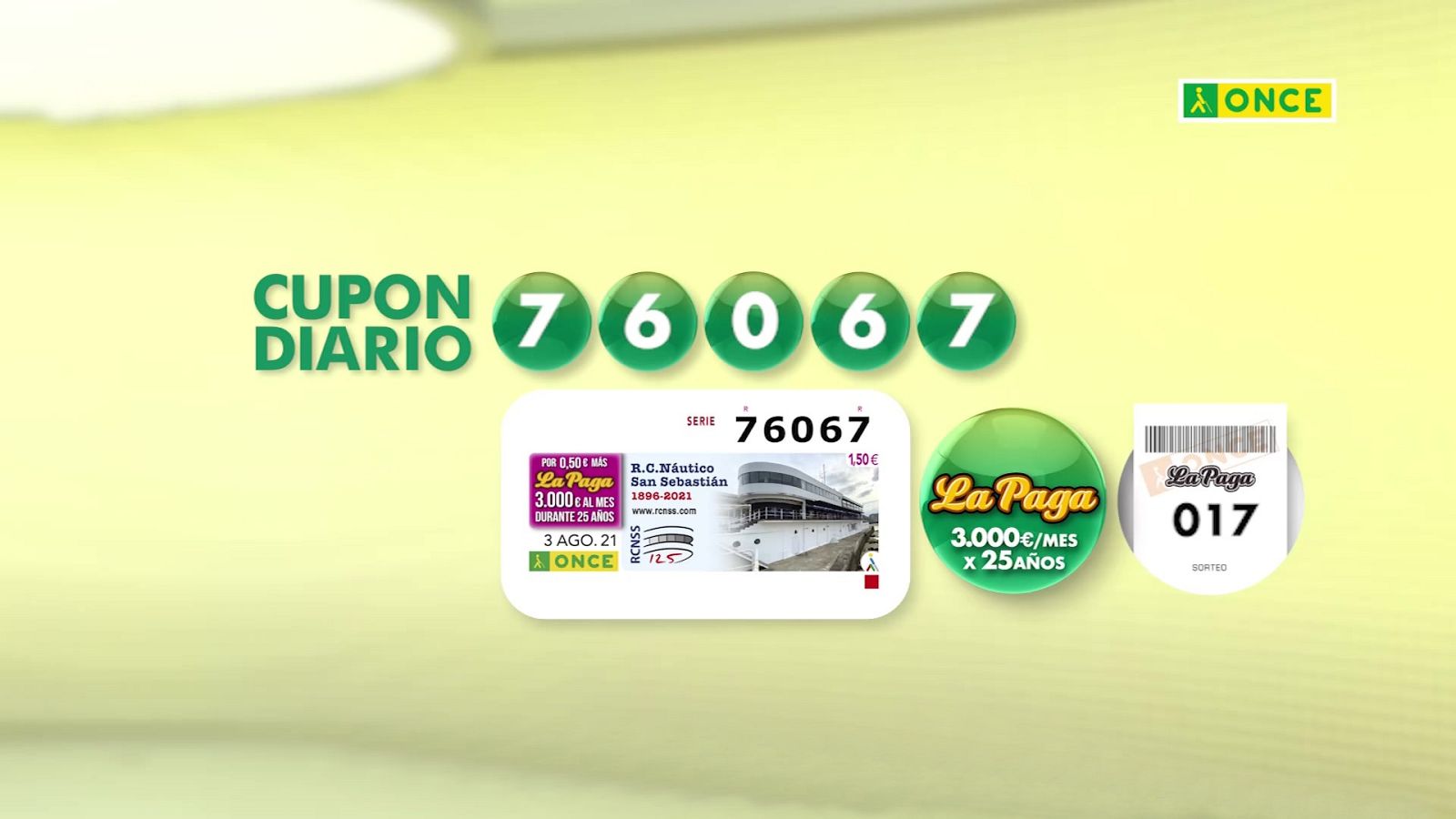 Sorteo ONCE - 03/08/21 - ver ahora