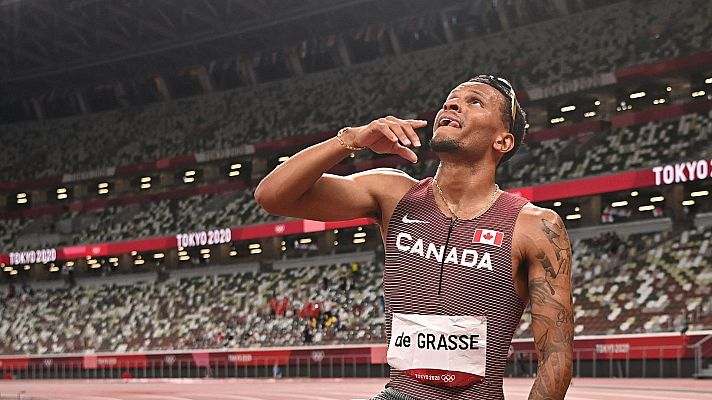 De Grasse ocupa el lugar de Bolt en los 200 metros lisos