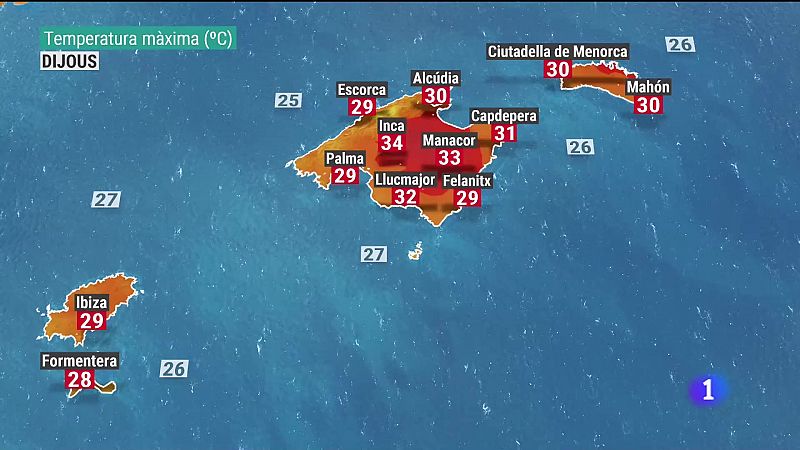 El temps a les Illes Balears - 04/08/21