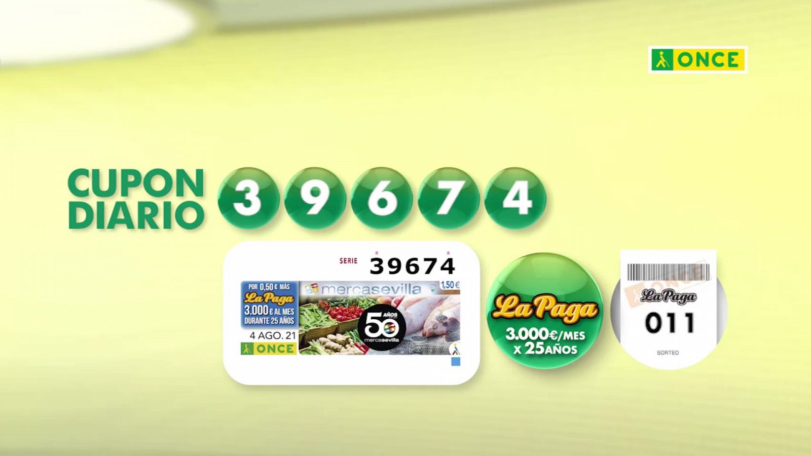 Sorteo ONCE - 04/08/21 - ver ahora