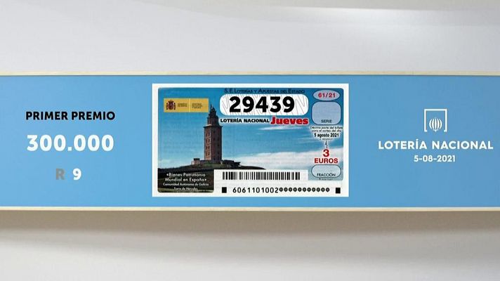 SELAE - Sorteo de la Lotería Nacional del 05/08/2021