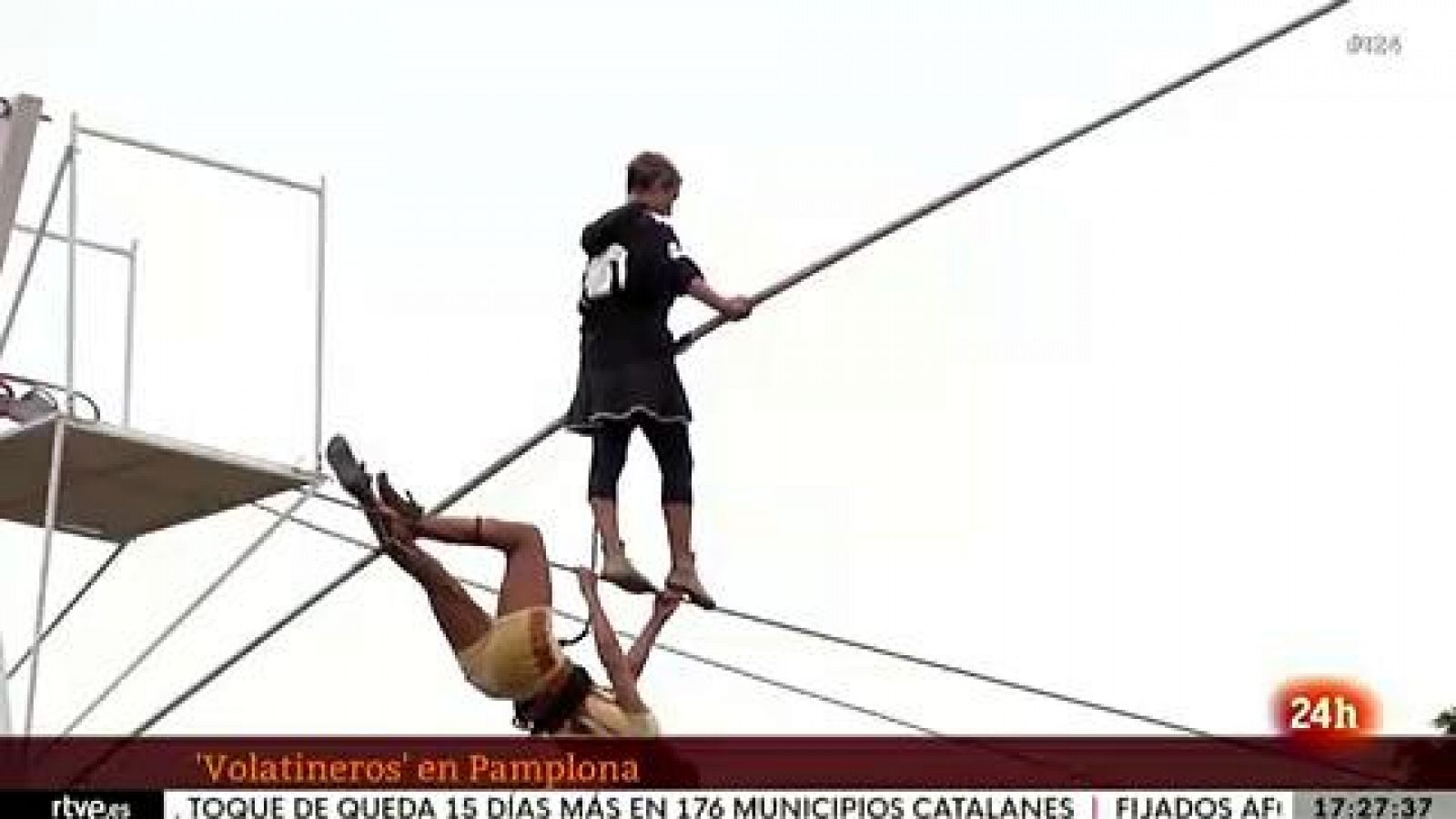 Homenaje a Remigia Echarren, funambulista navarra 