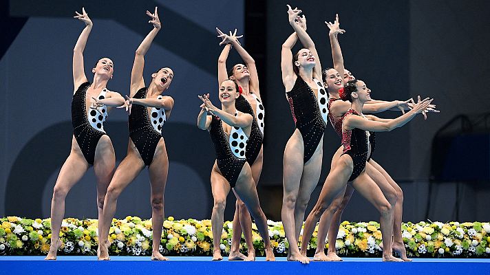 Natación artística. Rutina técnica por equipos