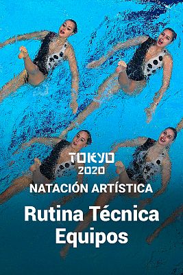 Natación artística. Rutina técnica por equipos