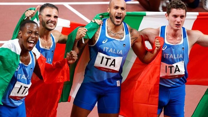 Italia gana el oro en el 4x100 masculino