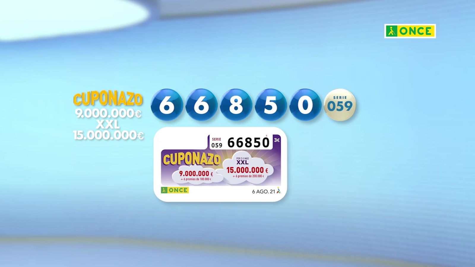 Sorteo ONCE - 06/08/21 - ver ahora