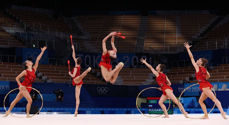 Tokyo 2020 - Bulgaria brilla por delante de Rusia en la clasificación de gimnasia rítmica por grupos