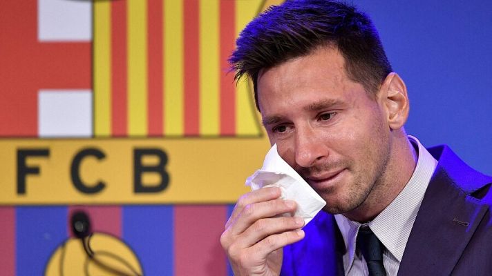 Rueda de prensa de Leo Messi para explicar su adiós al Barça