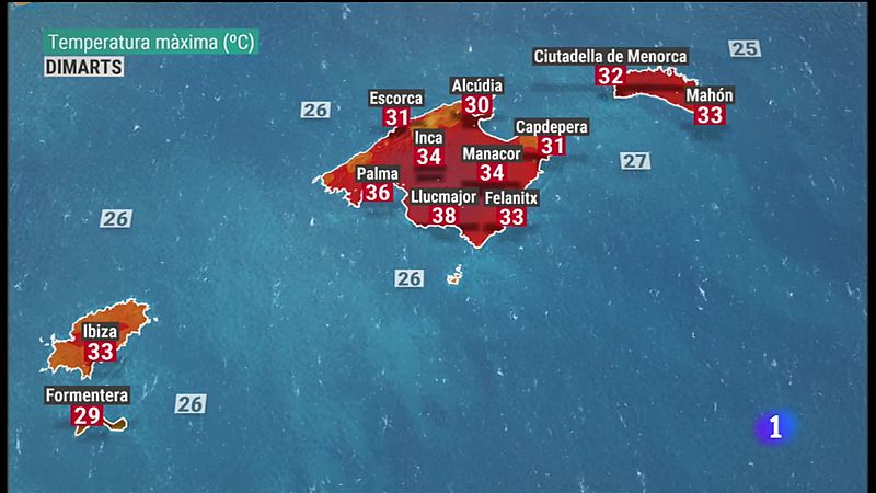 El temps a les Illes Balears - 09/08/21