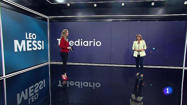 Telediario 1 - Expectación en París ante la más que segura llegada de Messi