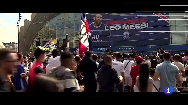 Telediario 1 - La afición del PSG ya vive la 'Messimanía'