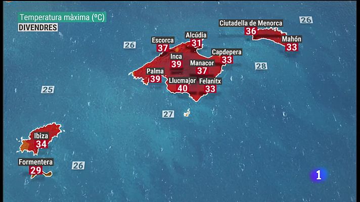 El temps a les Illes Balears - 12/08/21