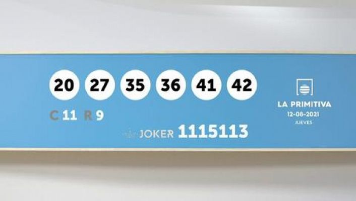 SELAE - Sorteo de la Lotería Primitiva y Joker del 12/08/2021