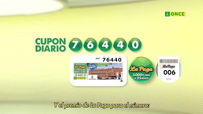 Sorteos ONCE - Sorteo ONCE - 12/08/21