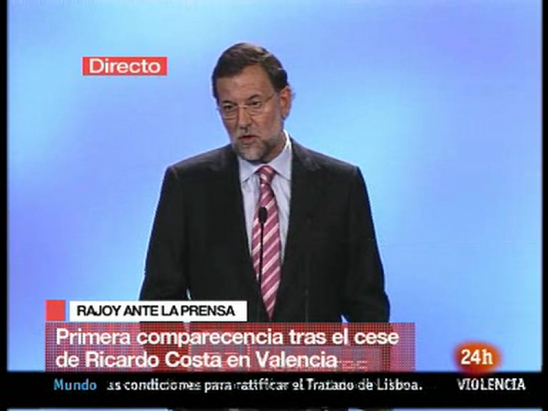 El líder del PP, Mariano Rajoy, ha asegurado hoy que mantiene en el presidente valenciano, Francisco Camps, "el mismo nivel de confianza" que ha tenido en él durante estos últimos años, ya que no le ha mentido.